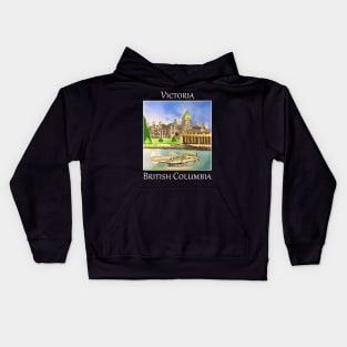 Parliament Building and the Inner Harbour, Victoria British Columbia Canada - WelshDesigns Kids Hoodie